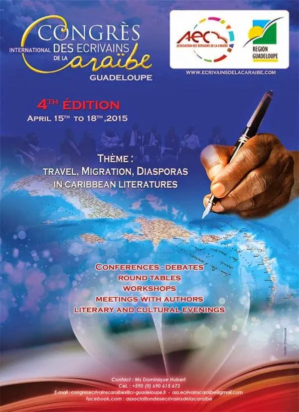 Affiche de la 4e édition Congrès des écrivains de la Caraïbe