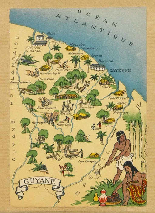Carte postale de la Guyane 