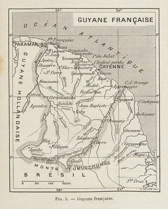 Carte de la Guyane française