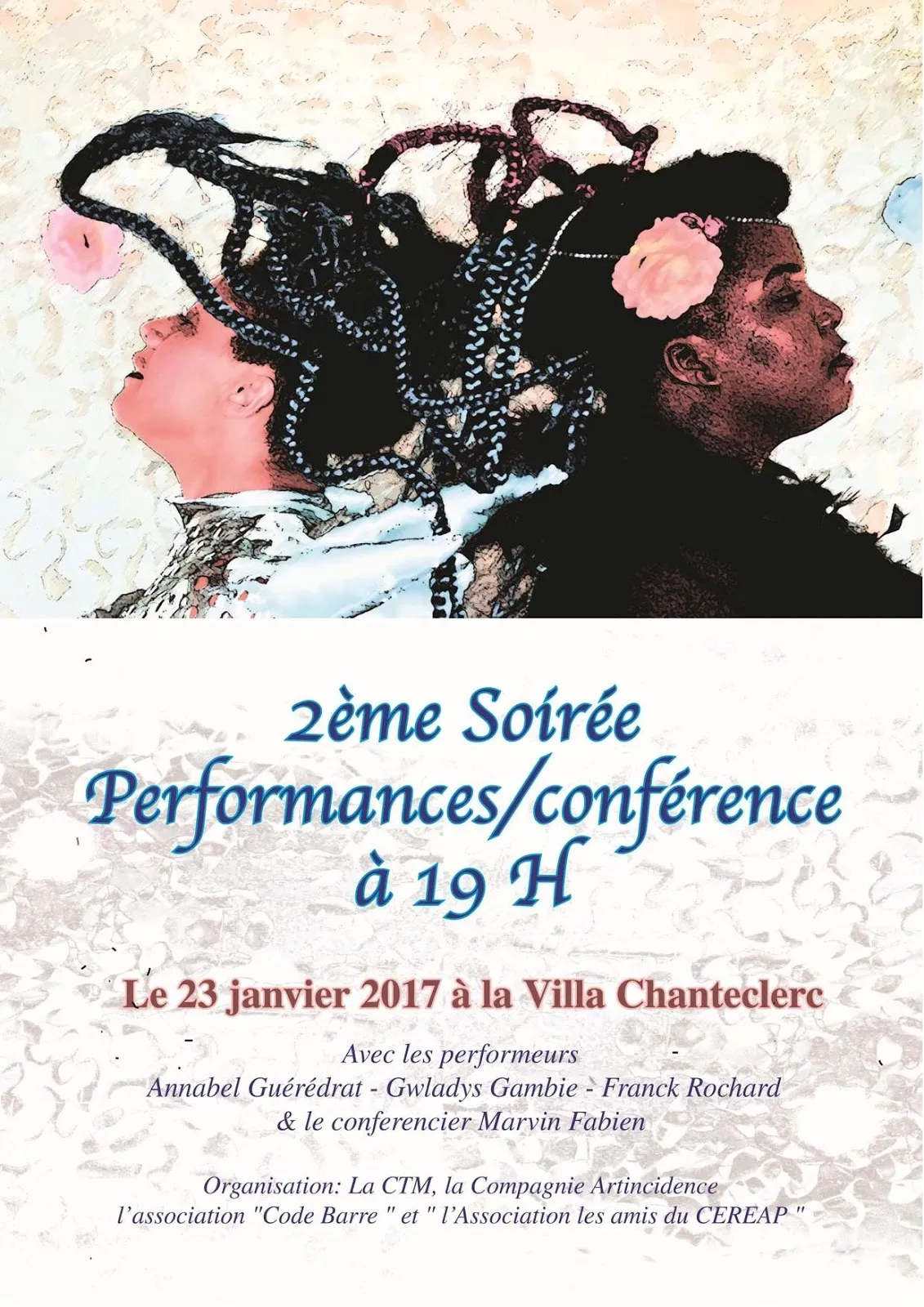Affiche soirée Performances/Conférence