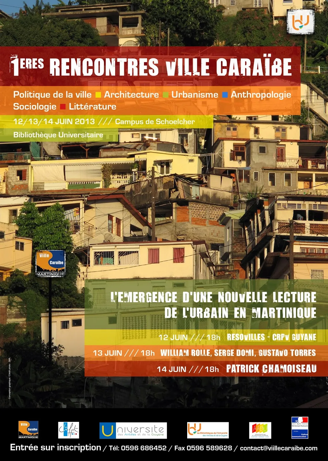 Affiche des 1ères Rencontres Ville Caraïbe