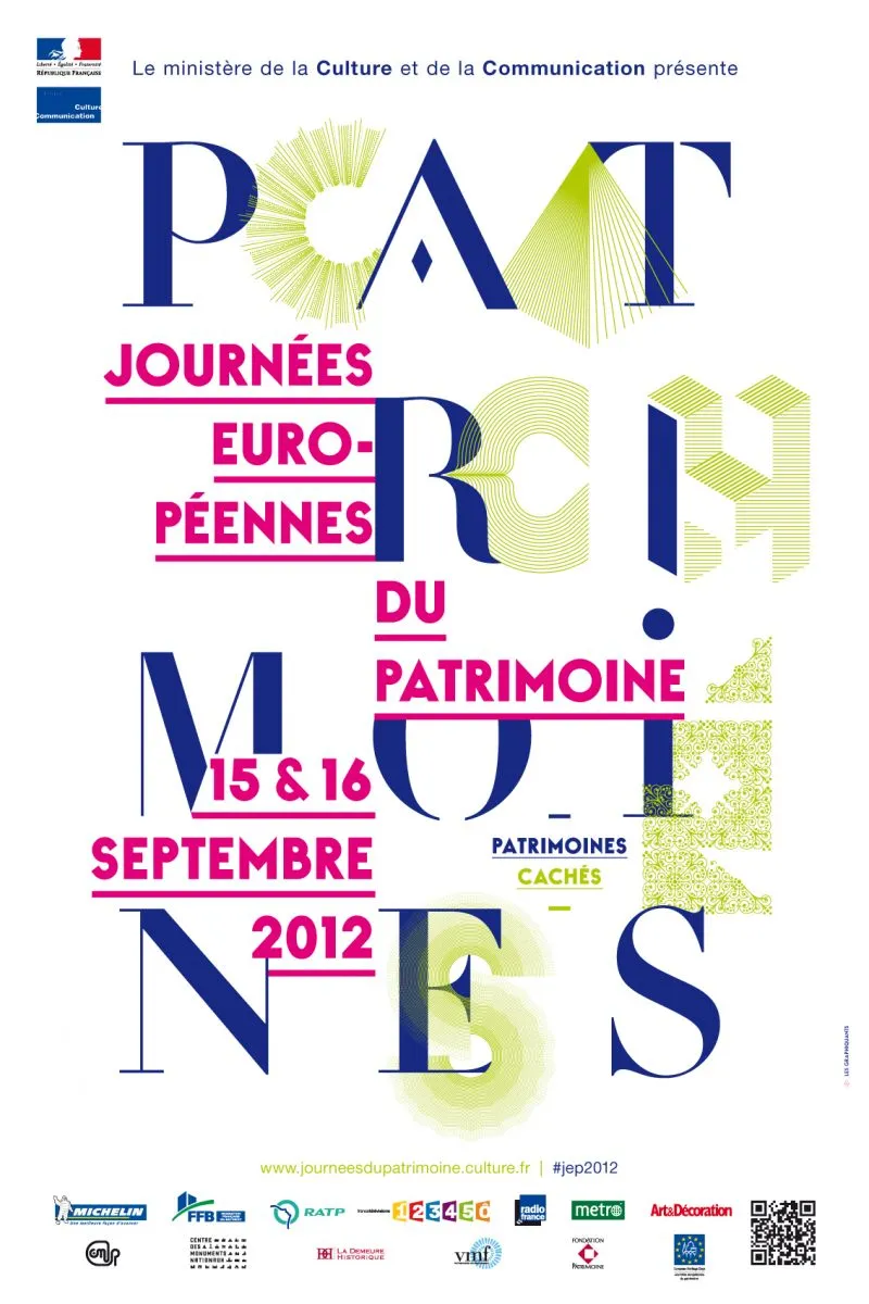 Affiche des journées européennes du patrimoine des 15 et 16 septembre 2012