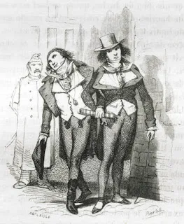 Dessin représentant des prisonniers aisés