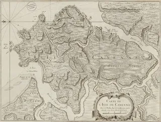 Carte de l'isle de Cayenne par Bellin
