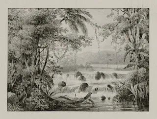 Cascade au-delà du Blaauwe Berg.